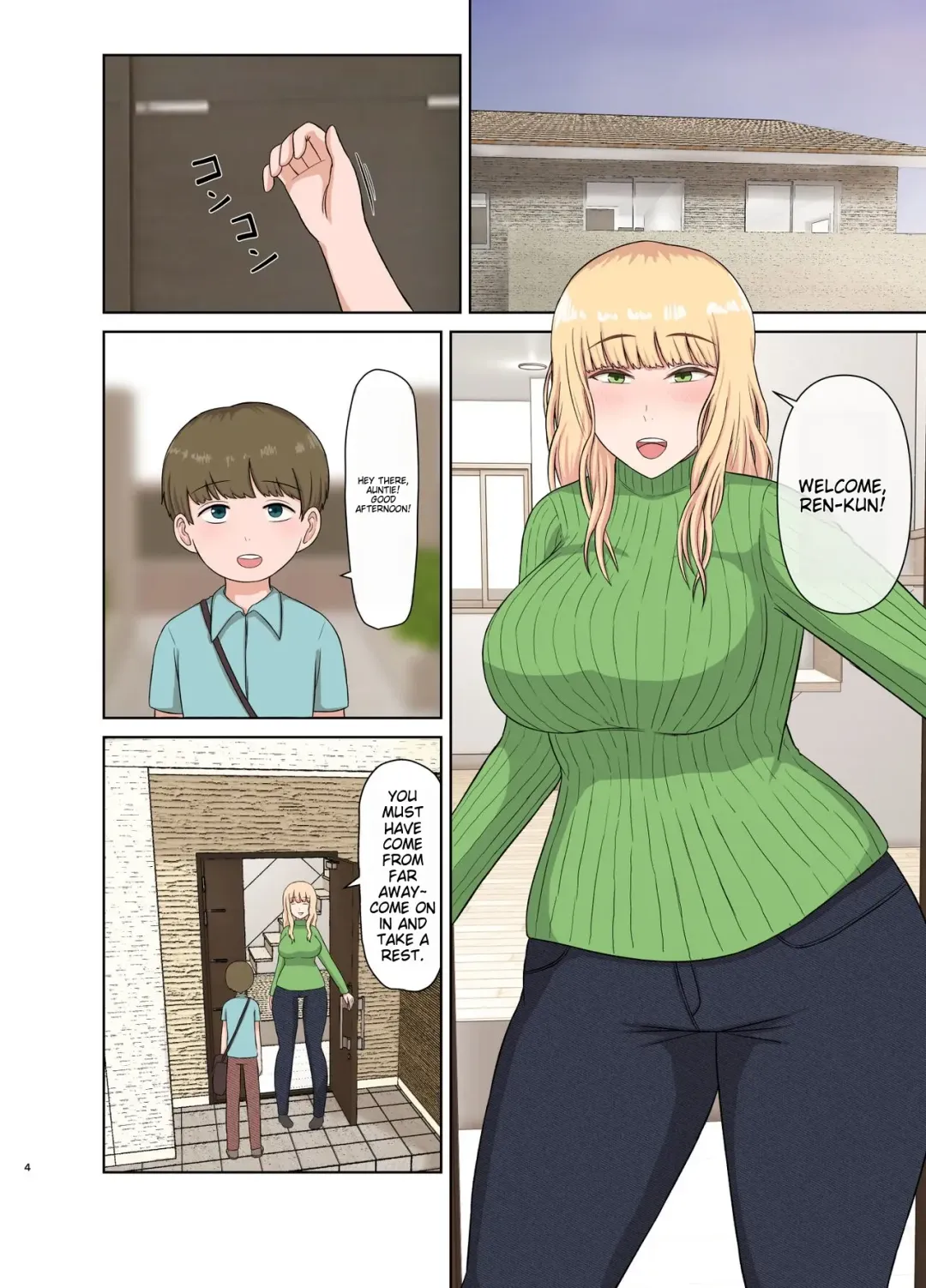 [Saitou Renji] Kinpatsu Oba-san no Suiminkan | Blonde Aunt's Sleep Rape Fhentai - Page 3
