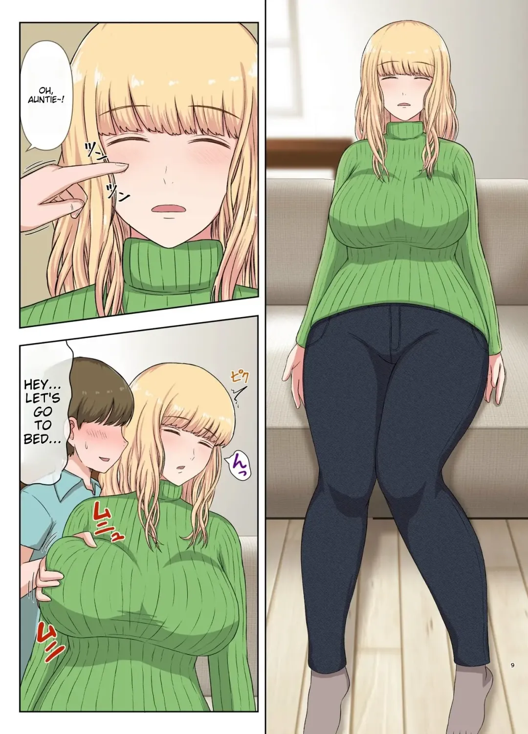[Saitou Renji] Kinpatsu Oba-san no Suiminkan | Blonde Aunt's Sleep Rape Fhentai - Page 8