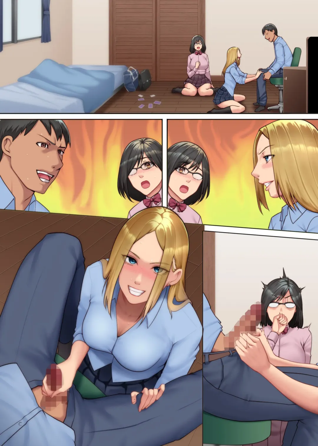 [Big.g] Osananajimi no Gal to Meganekko to Nakadashi Sex ni Oboreta Hi Soen ni Natteta Osananajimi-tachi no Seichou Shita Karada o Mae ni... Fhentai - Page 27