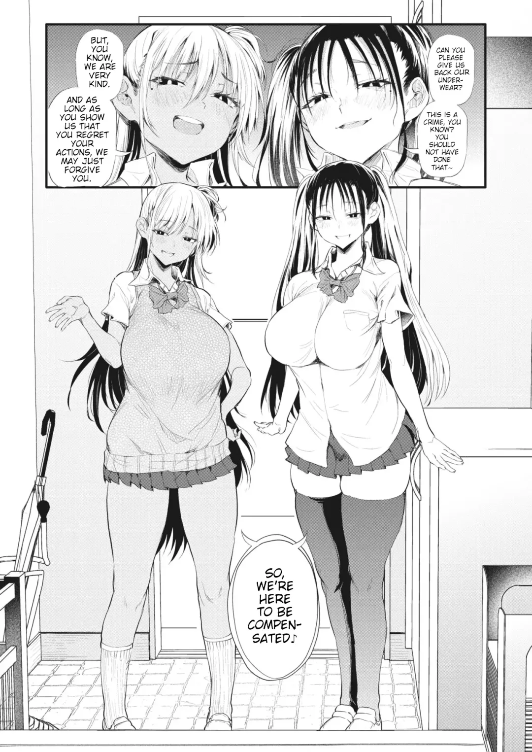 [Nusmusbim] Totte Torarete Shirokuro Gal Shimai | They Caught My Crime On Camera Black And White Gyaru Sisters Fhentai - Page 7