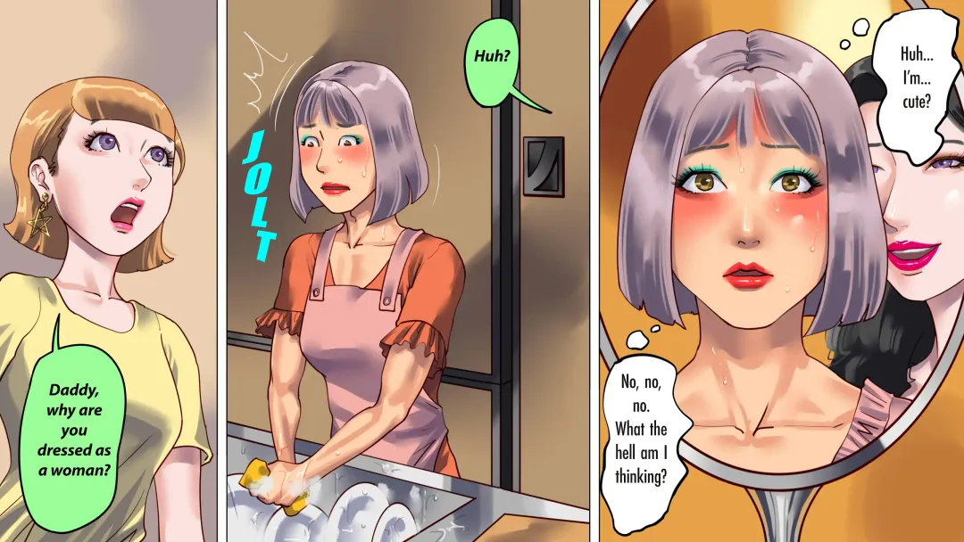 [Papermania] I was trapped by my wife and daughter and turned into a cross-dressing masochist Fhentai - Page 17