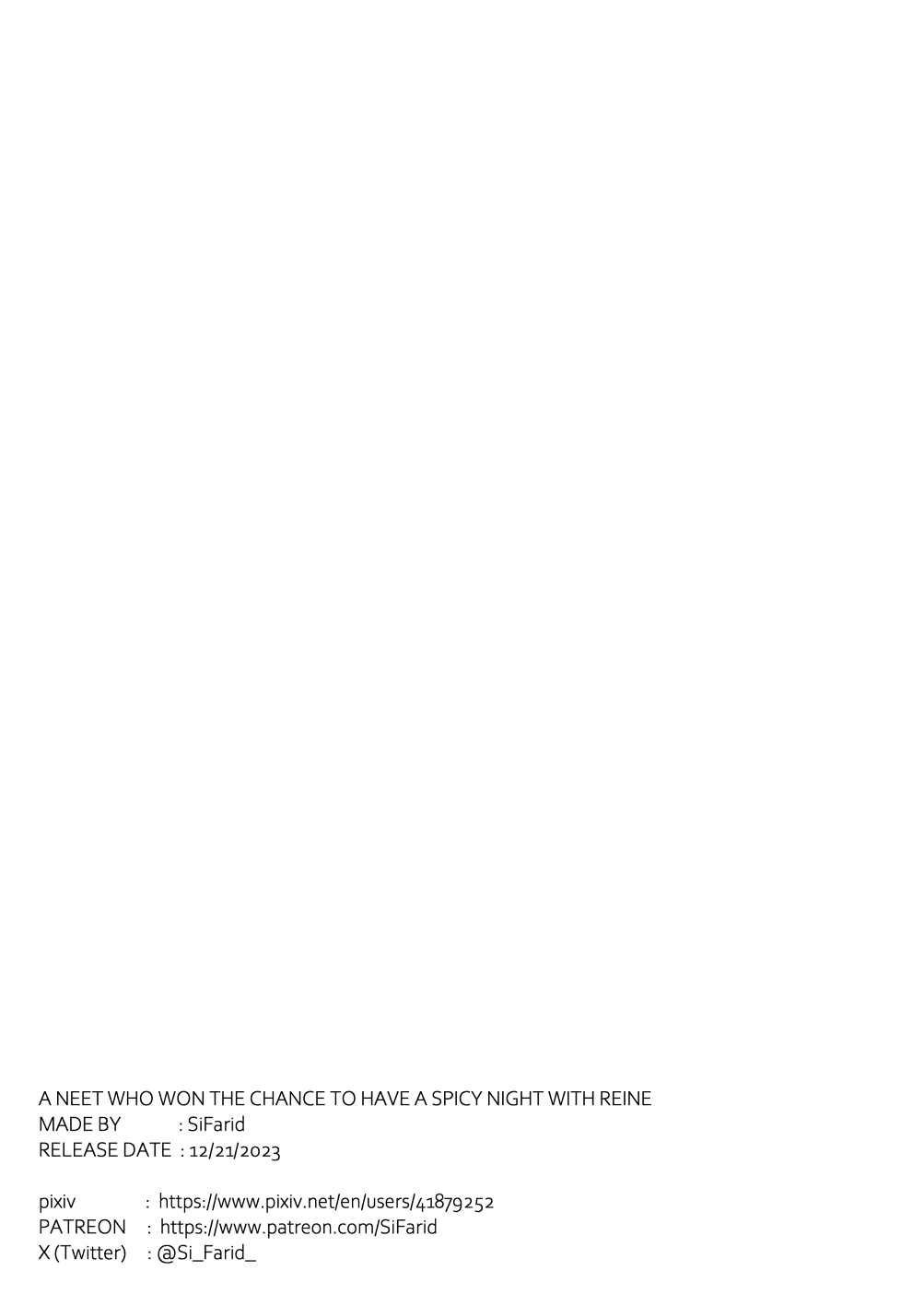 [Sifarid] A NEET WHO WON THE CHANCE TO HAVE A SPICY NIGHT WITH REINE Fhentai - Page 21