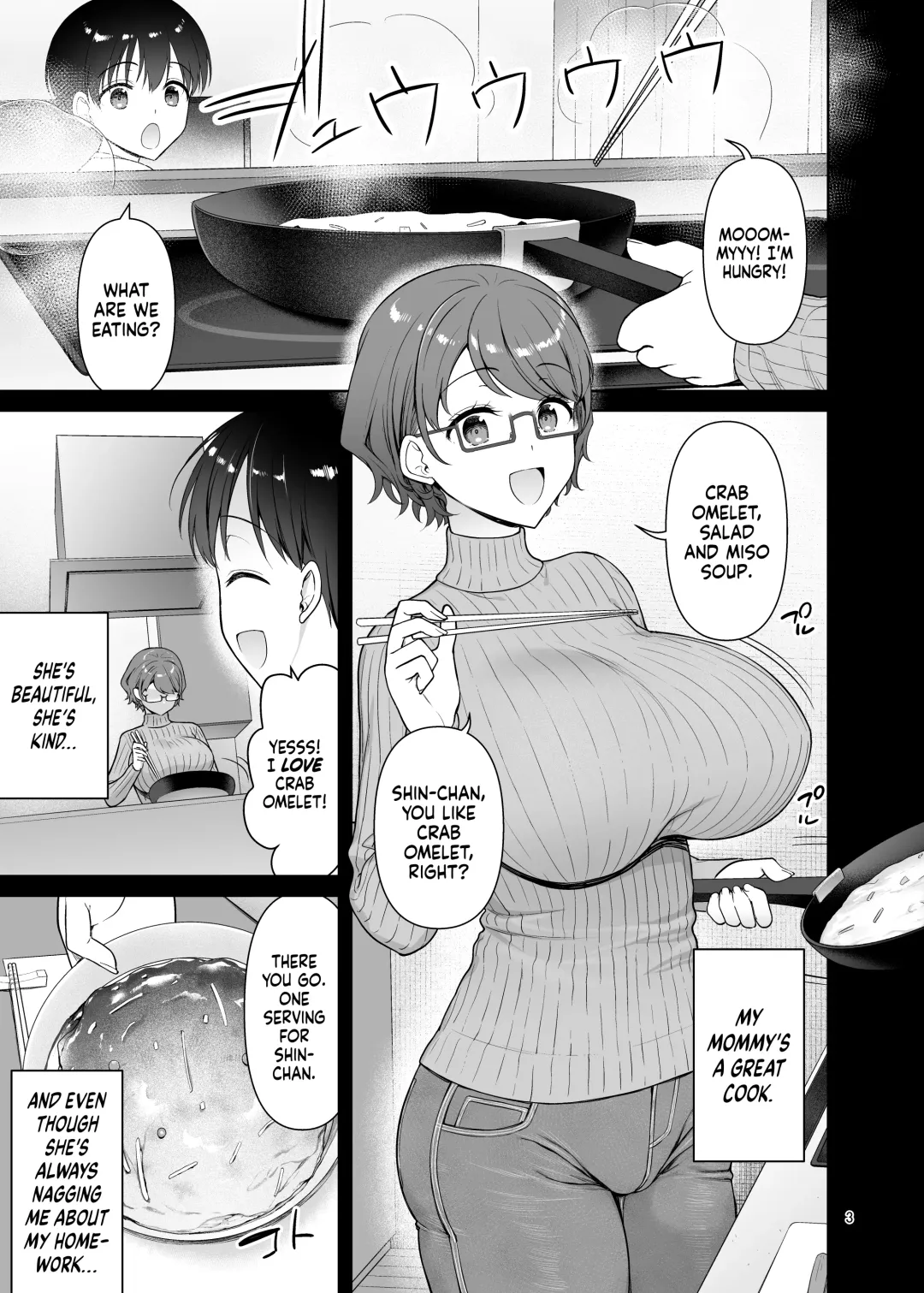 [Asahina Hikage] Boku no Mama wa Otouto no Mae de dake Dosukebe ni Naru | My Mom Turns Into a Slut for My Little Brother, and Him Alone Fhentai - Page 3