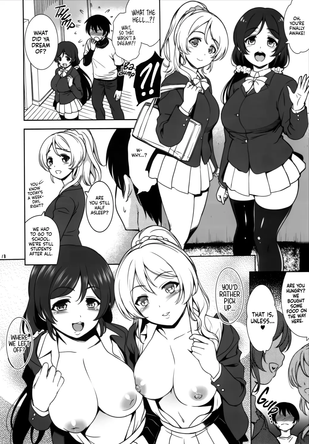 [Yasui Riosuke] NozoEri Santa ni Shiboritorare'mas - Merry Squeezmas with Nozomi and Eli Fhentai - Page 18