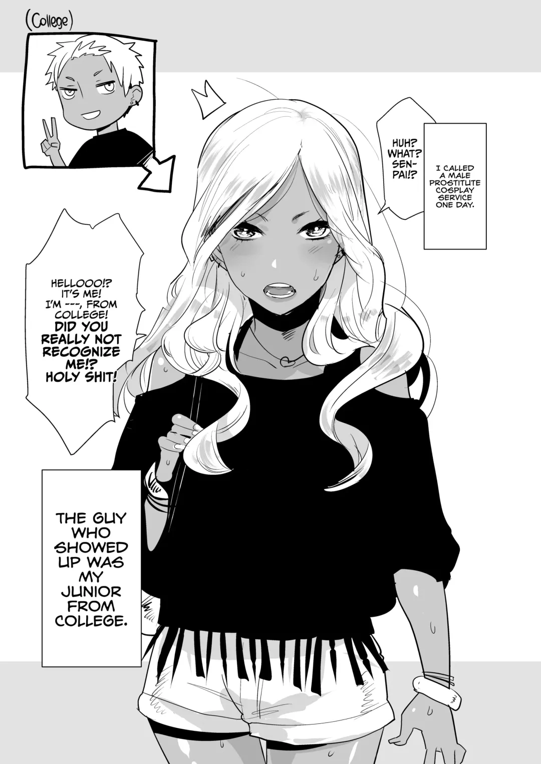 [Aimaitei Umami] Kasshoku Otokonoko DeliHeal no Erohon ~Yattekita Shimakaze-kun wa Daigaku no Charai Kouhai de――?! Hen | Tan Crossdressing Call Boy (decensored) Fhentai - Page 2