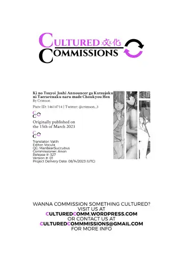 [Crimson] Ki no Tsuyoi Joshi Announcer ga Kutsujoku ni Taerarenaku naru made Choukyou Hen Fhentai - Page 54