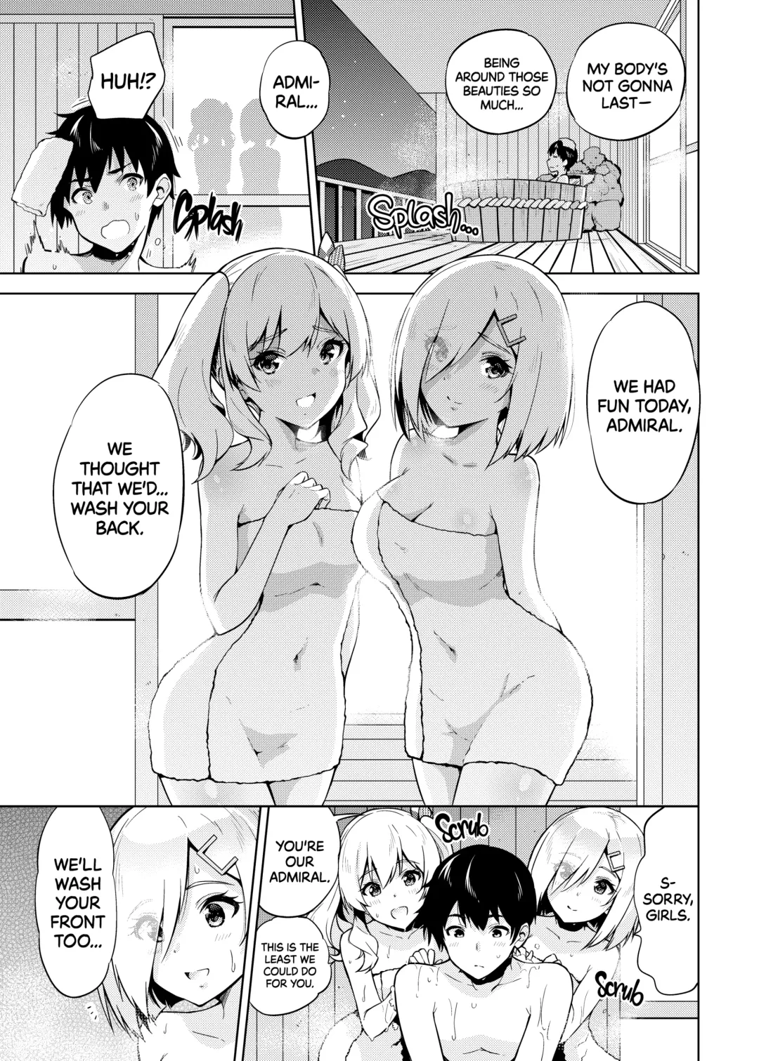 [Sarfata] Onsen Yukata na Kashima-san to Hamakaze-san to. | Hamakaze and Kashima in Hot Springs and Yukata (decensored) Fhentai - Page 6