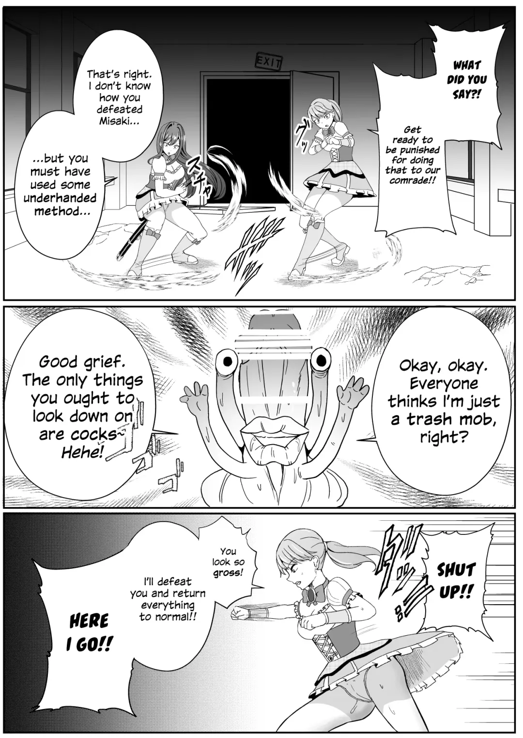 Chinpo ni Kiseisare Kintama ni Jinkaku o Utsusareta Mahou Shoujo | Magical Girls Who Got Infested by Parasite Cock and Had Their Personalities Transferred Into Their Testicles Fhentai - Page 15