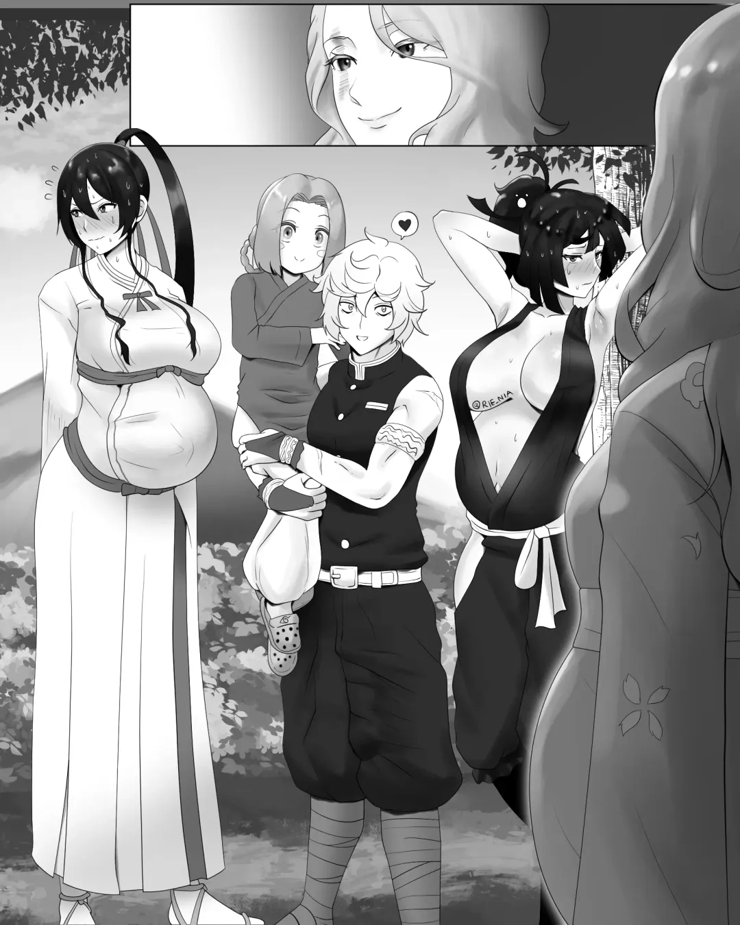 [Kmvt] Gabimaru ga Arata na Tsuma-tachi o Te ni Ireru | Gabimaru Getting New Wives Fhentai - Page 10