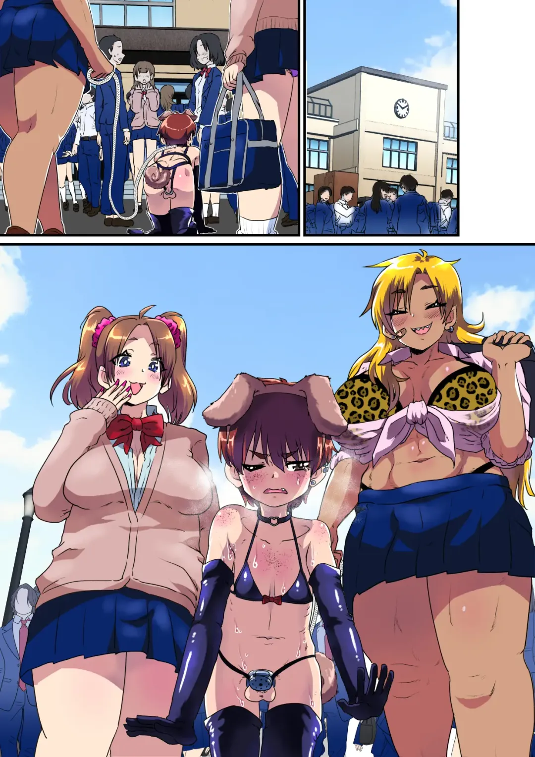 [Nikuyaki] Ore ga Mesu Ochi Shite Kyokon Futanari Gyaru-tachi no Seishori-you Chinpo Ana ni Choukyou Sarete Shimatta Ken. | I Ended Up Being Transformed Into The Sissy Slave Of The Big-Cocked Futanari Girls. Fhentai - Page 52