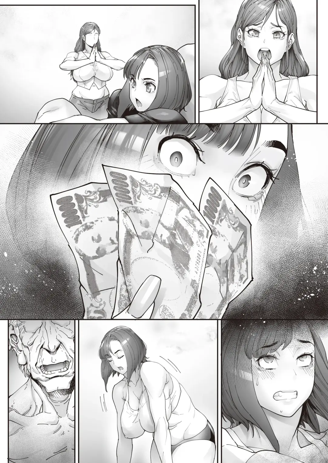 [Bonten] Kaigo Beit de Iroboke Jijii no Gouin na Yokkyuu to Okane no Mae ni Chitai o Sarasu JK Fhentai - Page 5