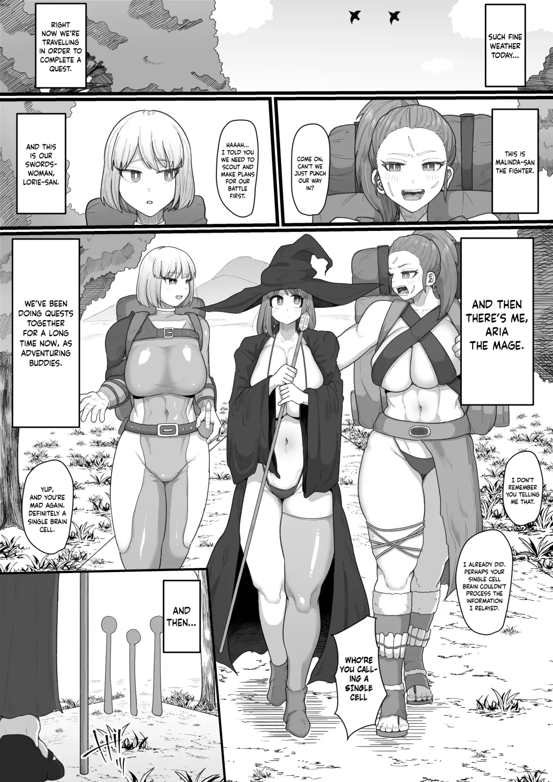 [Shrimp Cake] Onna Boukensha x Futanari, Nani mo Okoranai Hazu ga Naku... Fhentai - Page 3