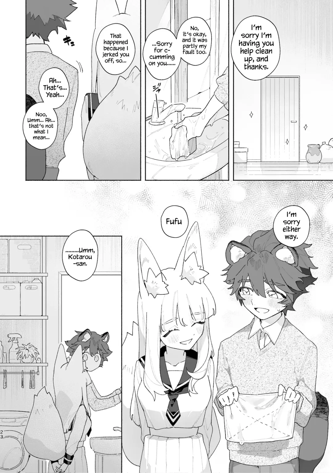 [Usachanget] Otoko ga Uke - Kitsune-chan X Tanuki-kun | ♂ ga uke. Kitsune-chan × tanuki-kun Fhentai - Page 24