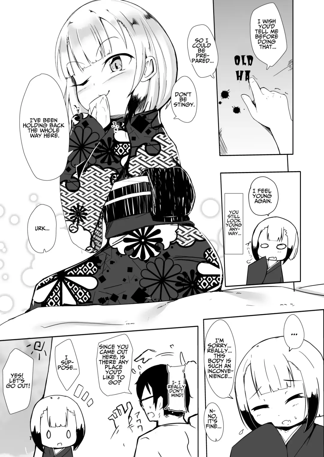 [Nekodel] Sobo to Love Hotel ni Haitte shimatte Issen o Koeru Hanashi | I Went To A Love Hotel With My Grandma And We Crossed The Line Fhentai - Page 7