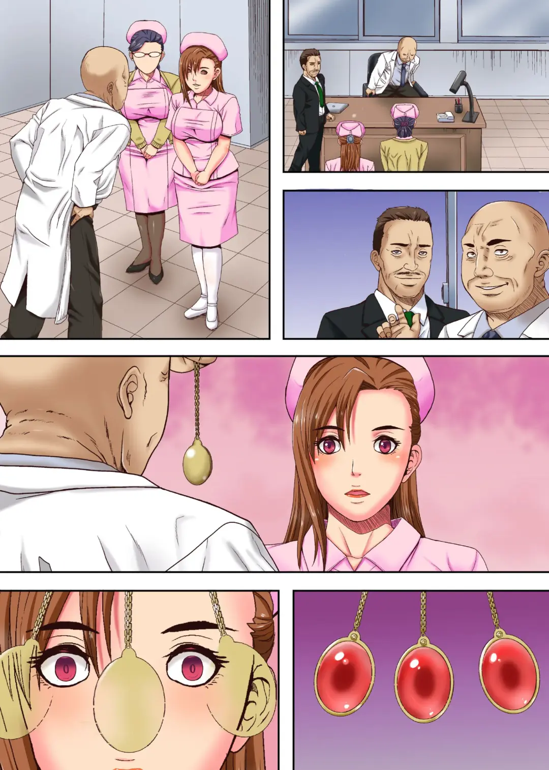 [Shizuki Shinra] Kekkon Iwai ni Zetsubou wo ~Kenshinteki de Utsukushii Niizuma Nurse-tachi wo Omocha ni Shite Netotteiku Kichiku Inchou no Hanashi~ Fhentai - Page 32