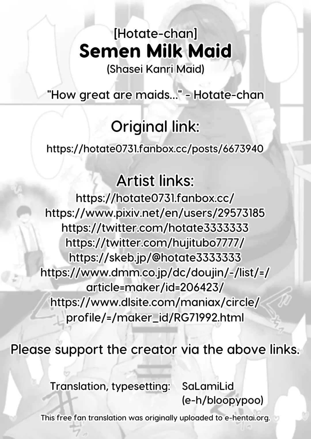 [Hotate-chan] Shasei Kanri Maid | Semen Milk Maid Fhentai - Page 5