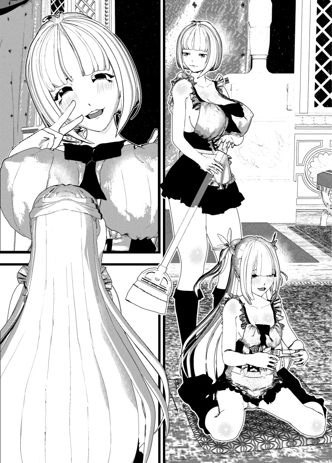 [Settuman] Bonyuu Mama Maid wo Futari mo Yatocchatte Musume-chan Maid Yori Muchuu de Bonyuu SEX! Fhentai - Page 26