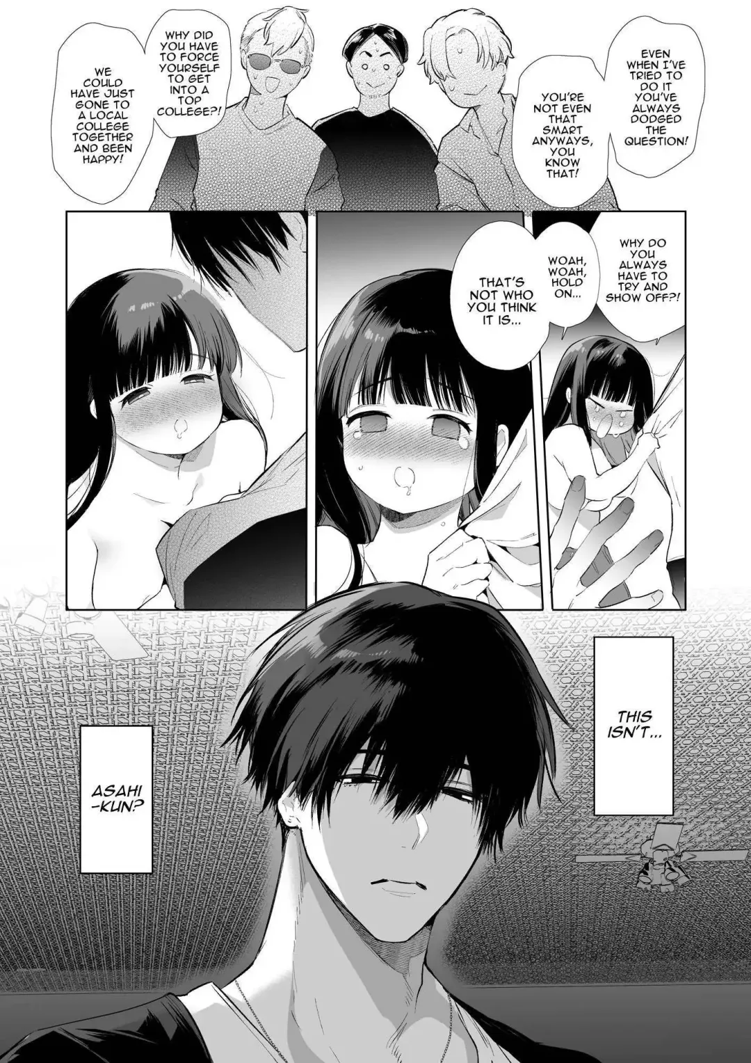 [Yamamoto Tomomitsu] Mayu-chan NTR ~Daigaku Shingaku no Tame Joukyou Shita Kanojo ga Onzoushi ni Tsukamari Dekiai Sarete Shimatta~ | Mayu-chan NTR ~Big Dick in the Big City~ Fhentai - Page 14