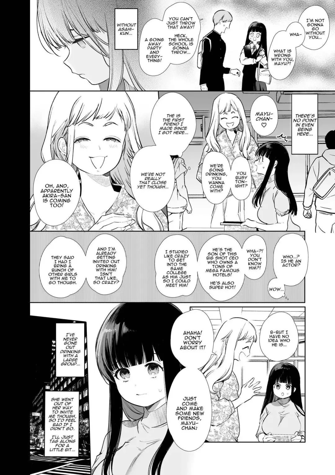 [Yamamoto Tomomitsu] Mayu-chan NTR ~Daigaku Shingaku no Tame Joukyou Shita Kanojo ga Onzoushi ni Tsukamari Dekiai Sarete Shimatta~ | Mayu-chan NTR ~Big Dick in the Big City~ Fhentai - Page 8