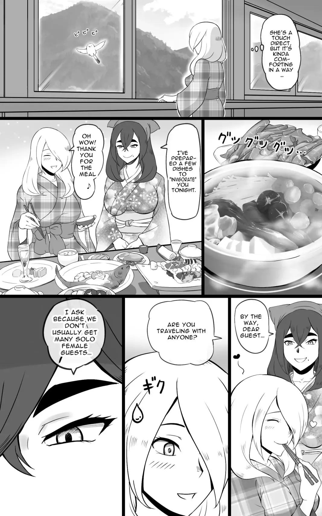 [Mizuiro Megane] Hitou Futanari Onsen Himitsu no Shoushin Ryokou | Hidden Futanari Hot-springs Retreat ~what becomes of the broken hearted~ Fhentai - Page 4