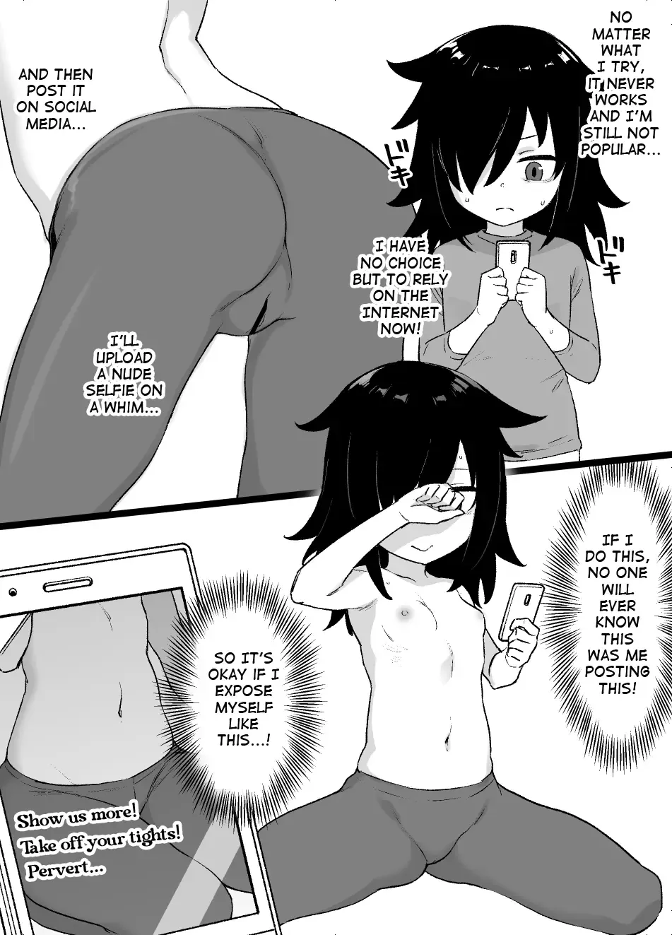 [Kusayarou] Watamote Kuroki Tomoko Bitch-ka Manga | Watamote Tomoko Kuroki Bitchification Manga Fhentai - Page 1