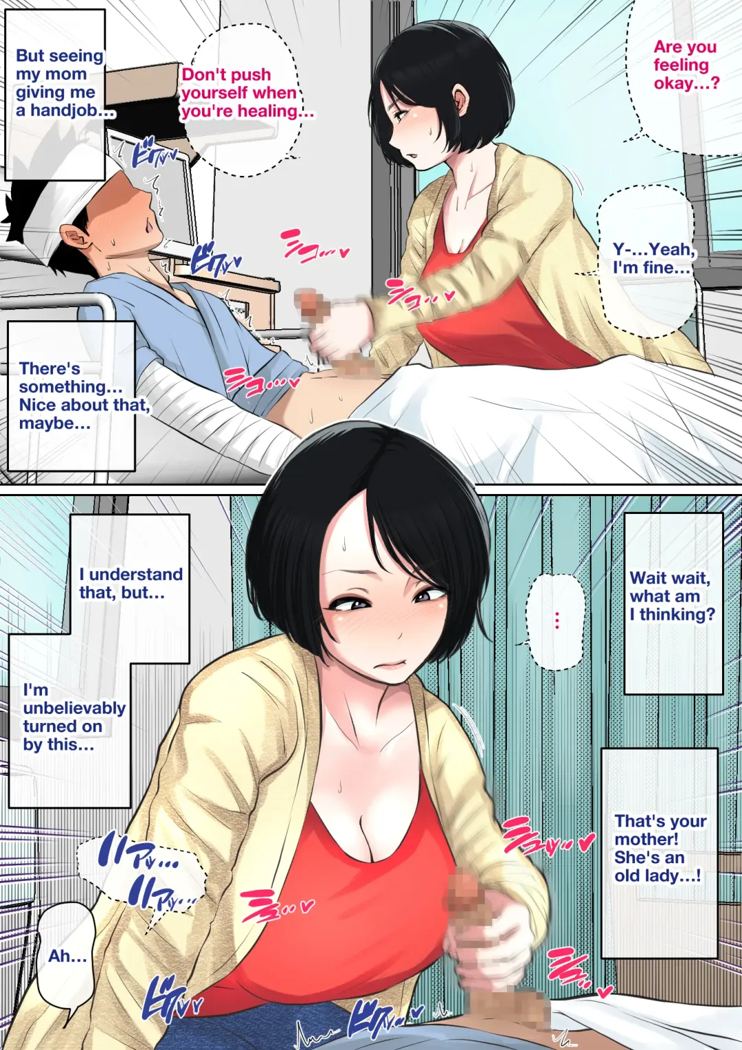 Nyuuin-chuu no Muramura wa  Okaa-san de... | Mom Looks After Me in the Hospital Fhentai - Page 11