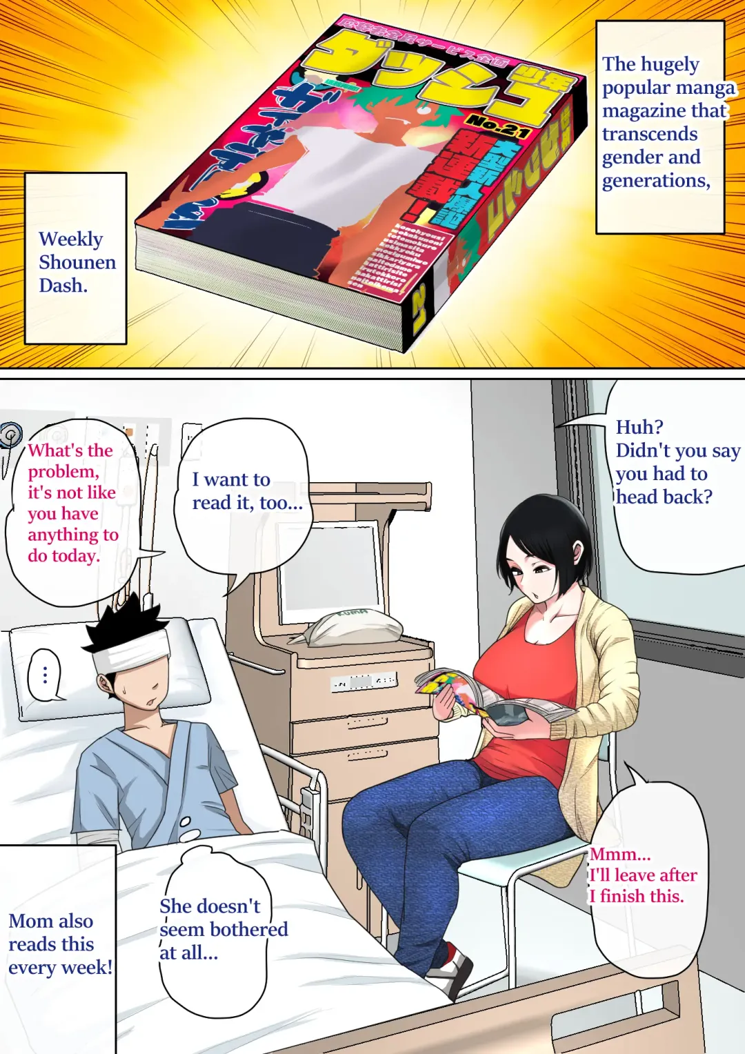 Nyuuin-chuu no Muramura wa  Okaa-san de... | Mom Looks After Me in the Hospital Fhentai - Page 22