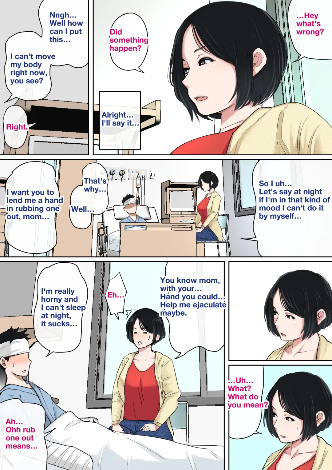 Nyuuin-chuu no Muramura wa  Okaa-san de... | Mom Looks After Me in the Hospital Fhentai - Page 4