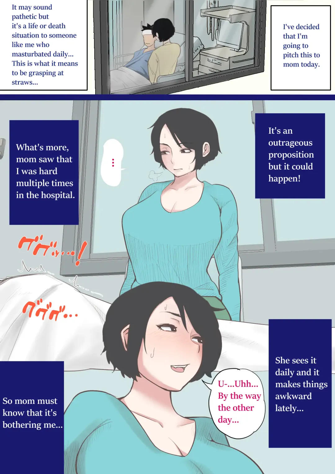 Nyuuin-chuu no Muramura wa  Okaa-san de... | Mom Looks After Me in the Hospital Fhentai - Page 6