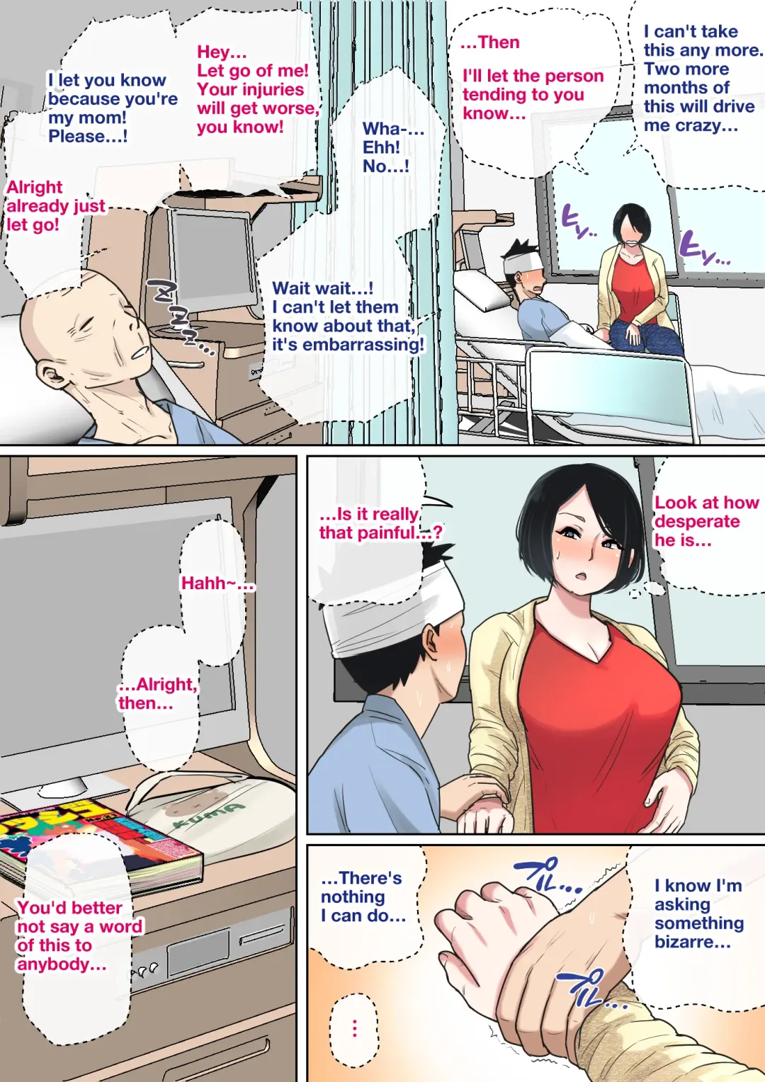 Nyuuin-chuu no Muramura wa  Okaa-san de... | Mom Looks After Me in the Hospital Fhentai - Page 7