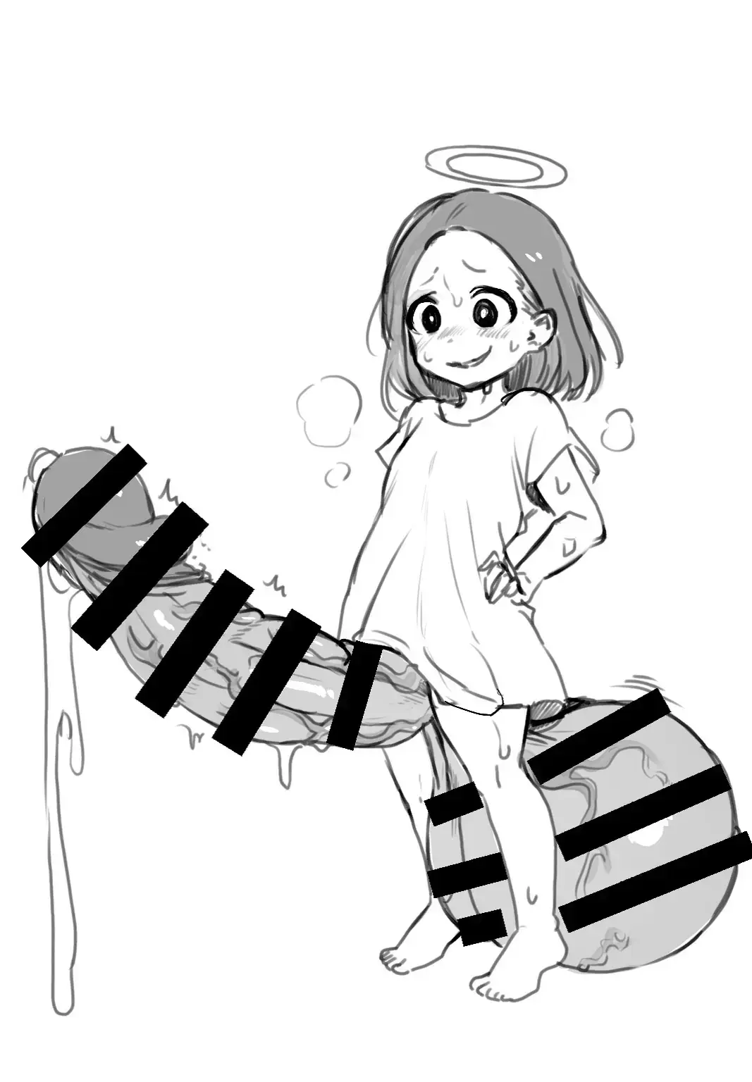 [Pandanuki] Yokkyuu Fuman Damegami [Futanari Chinpo Sword] o Sazukemasu. Fhentai - Page 35