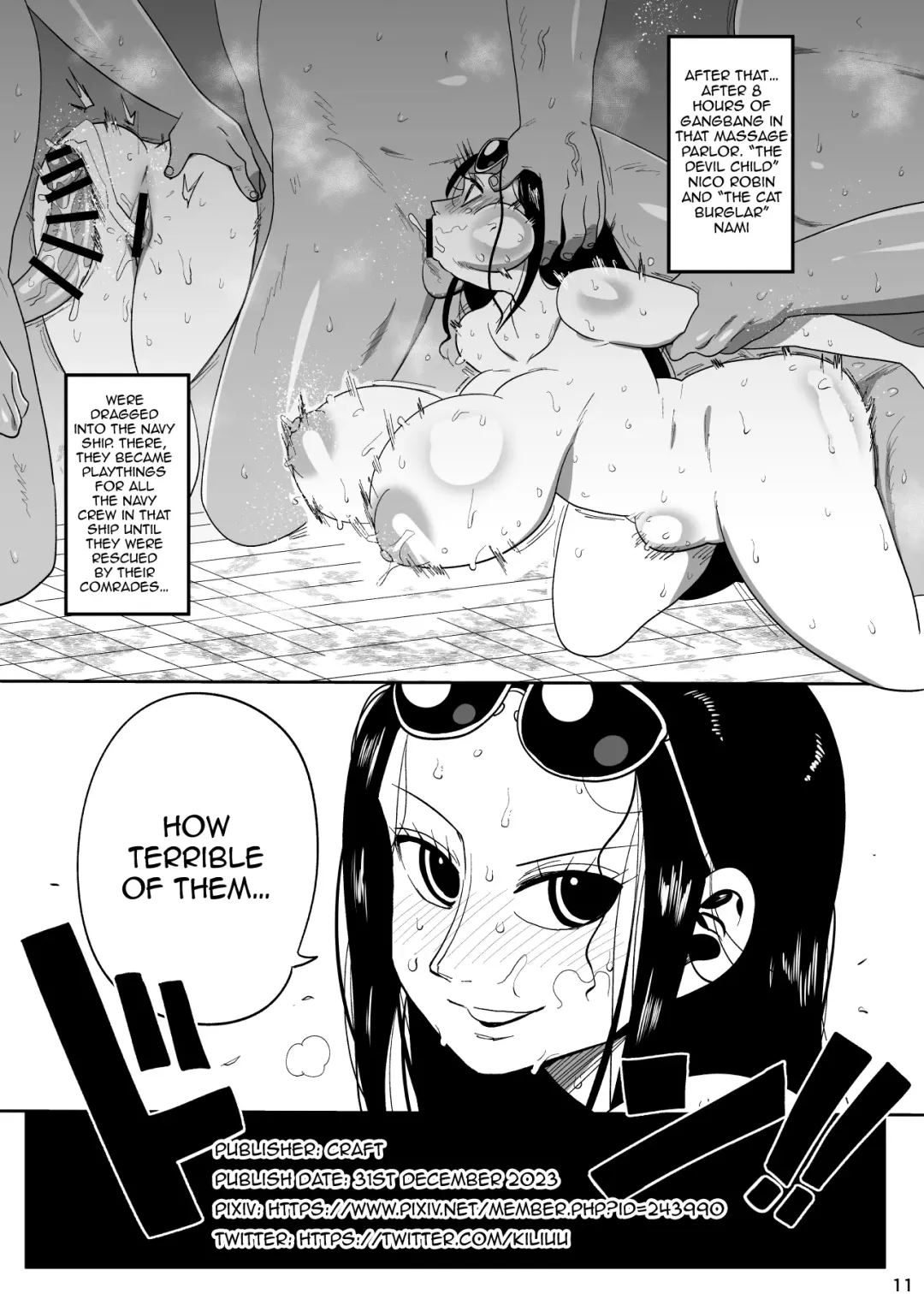[Kiliu] Nico Robin vs Massage Oji-san | Nico Robin Vs. Masseur Old Man Fhentai - Page 11
