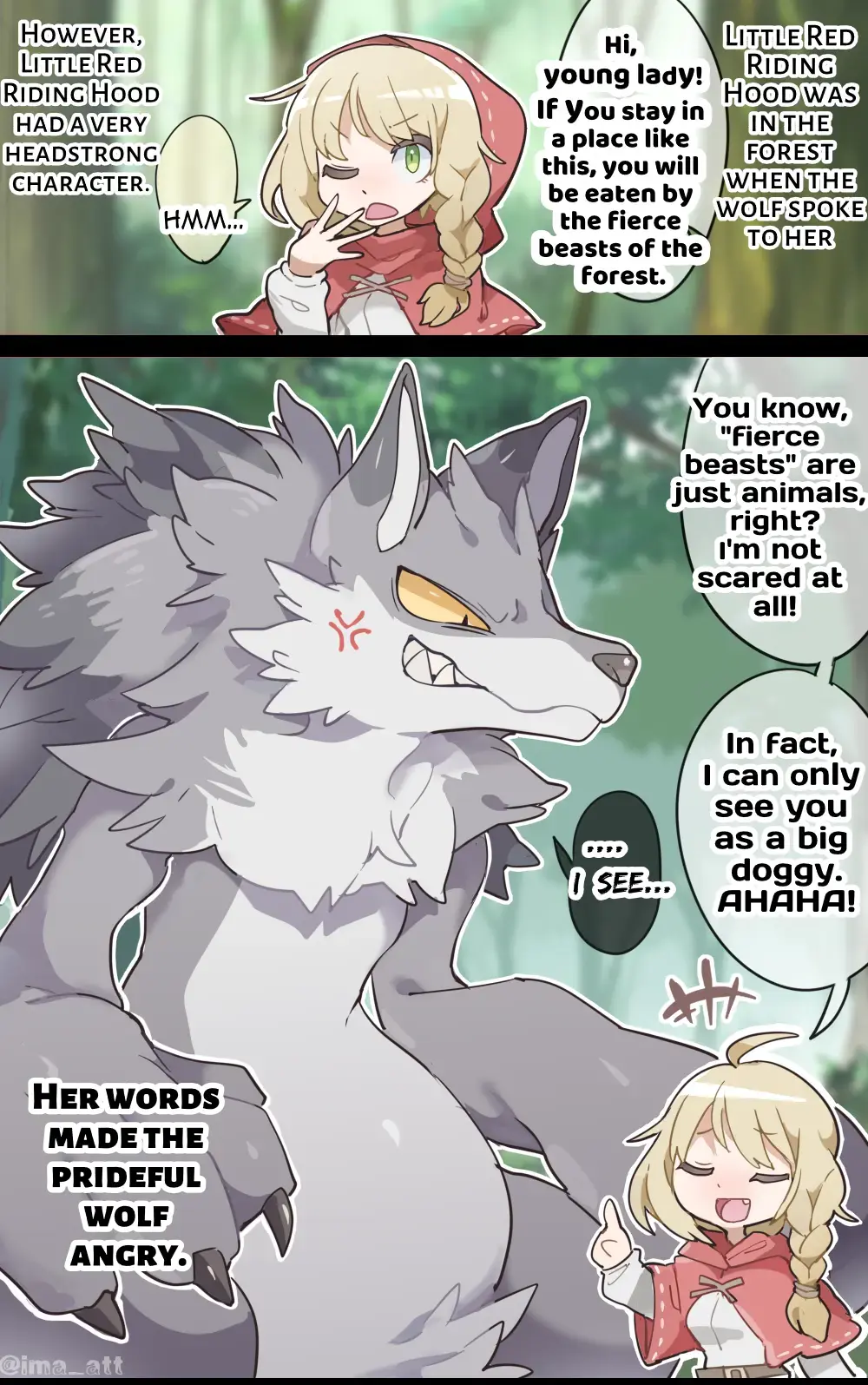 [Ima Att] The Wolf VORE Little Red Riding Hood Fhentai - Page 1