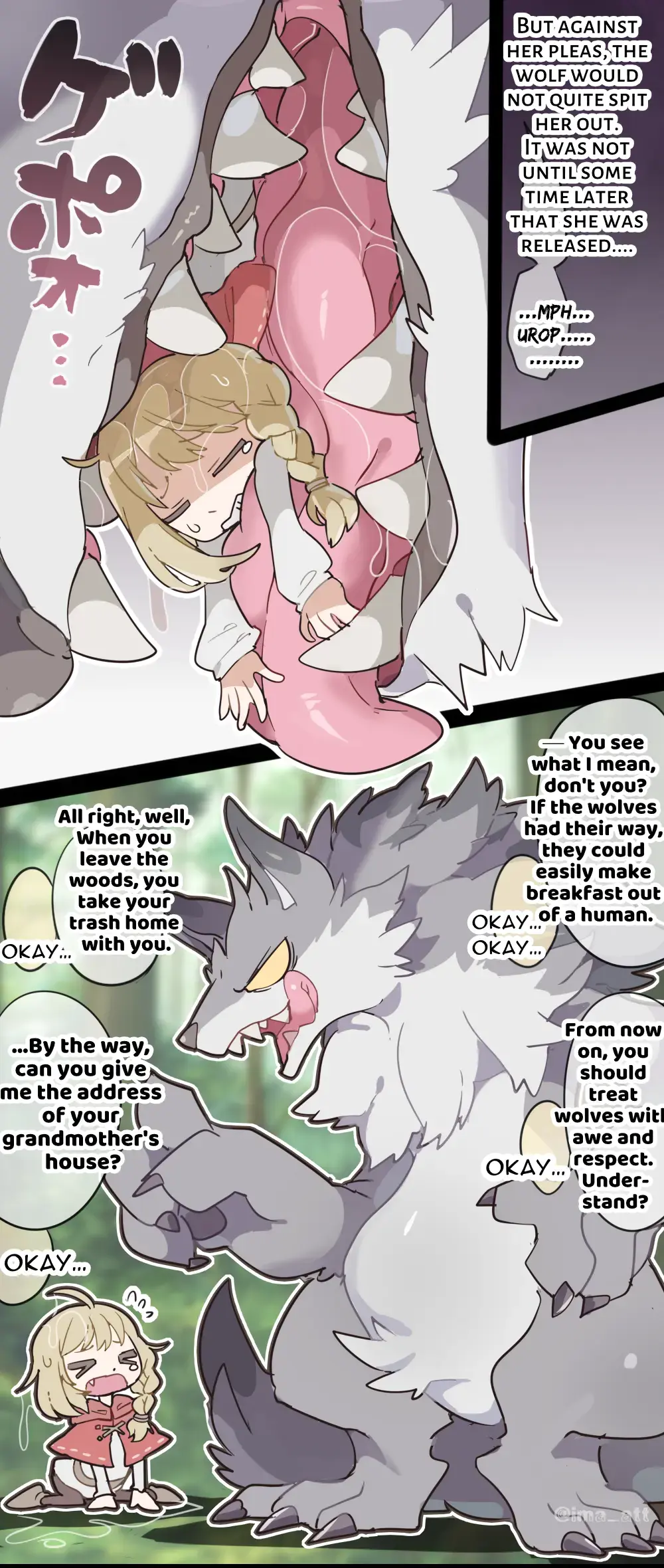 [Ima Att] The Wolf VORE Little Red Riding Hood Fhentai - Page 6