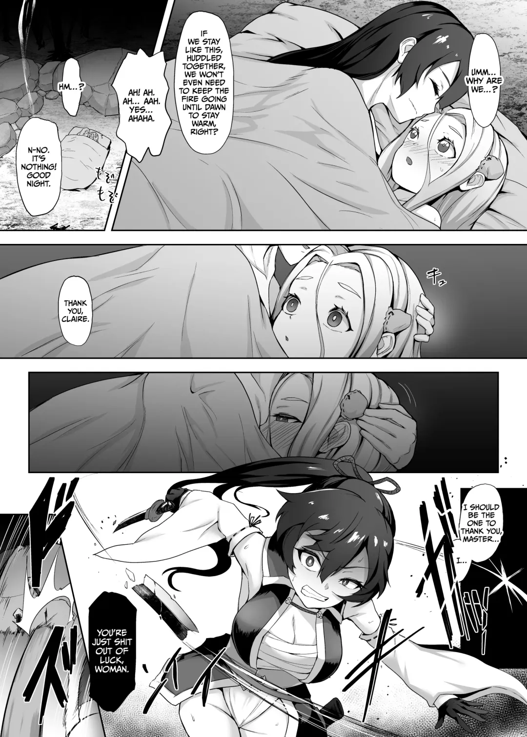 [Gotarou] Tsuyoku Yasashii Onna Samurai, Futanari ni Kaerare Tasuketa Musume ni Level Drain Sareryoku de Nejifuserare Kyousei Shasei Fhentai - Page 10