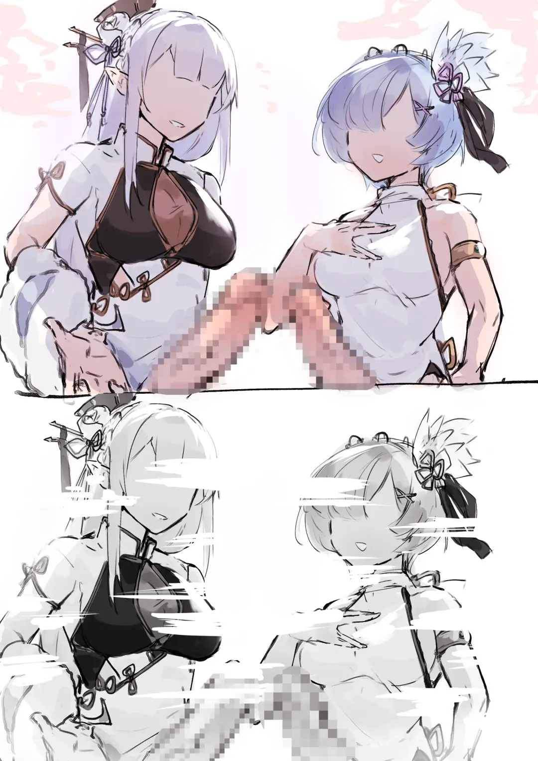 Subaru x Emilia and Rem Fhentai - Page 15