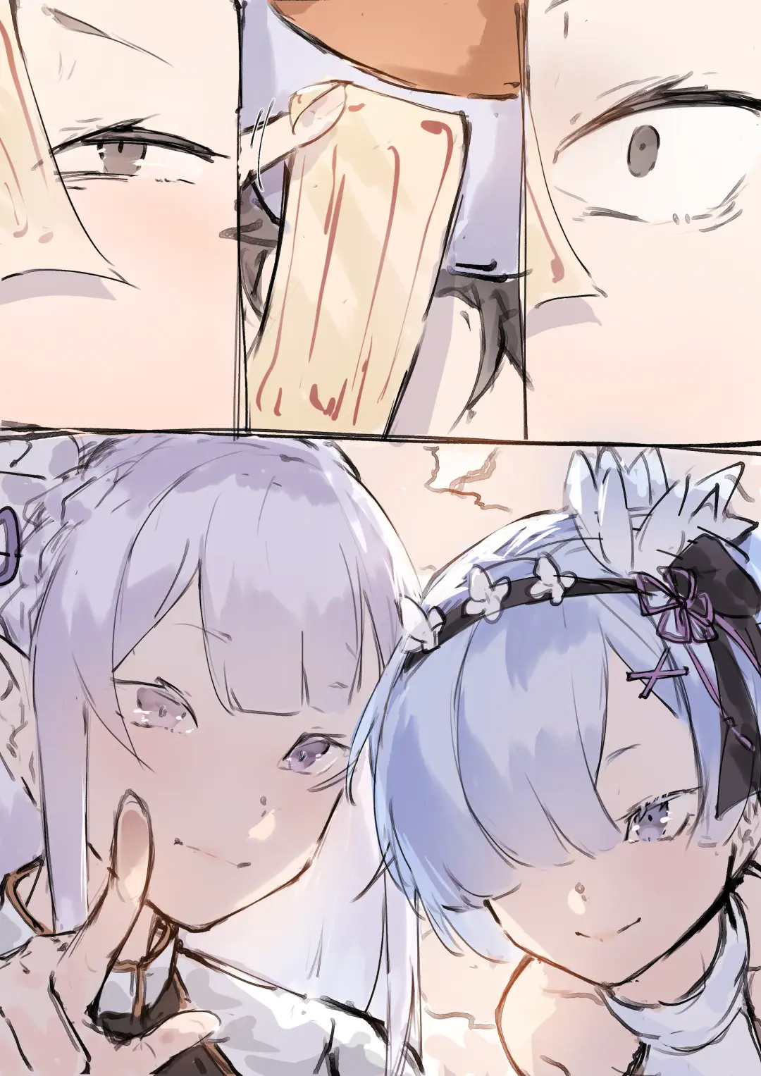 Subaru x Emilia and Rem Fhentai - Page 16
