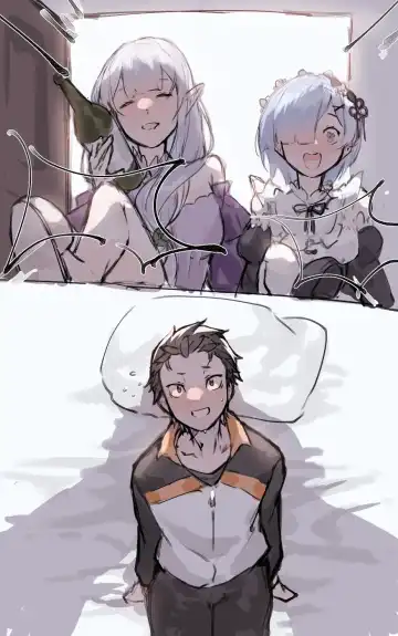 Subaru x Emilia and Rem Fhentai - Page 3