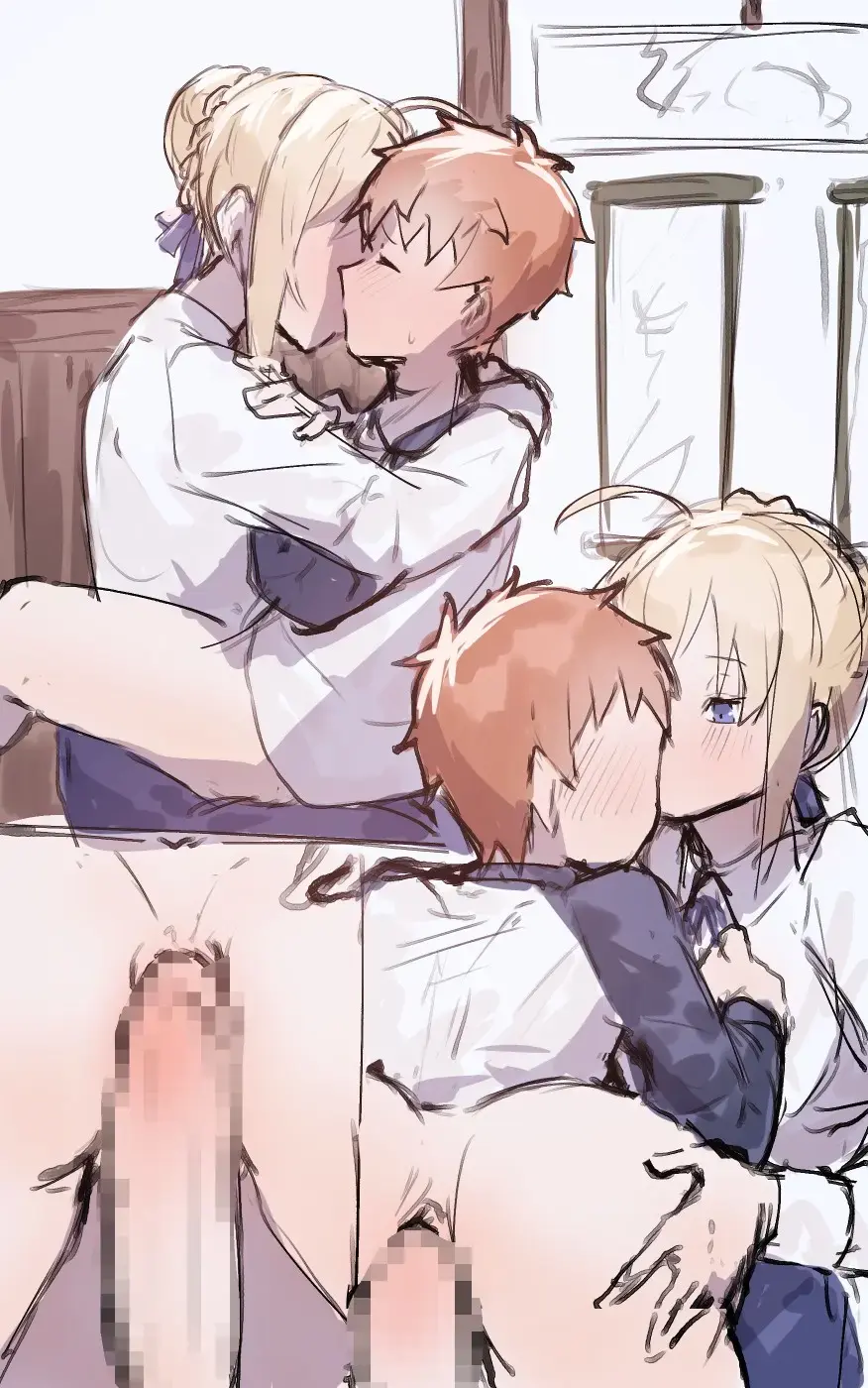 Shirou x Saber, Rin, Sakura and Rider Fhentai - Page 6
