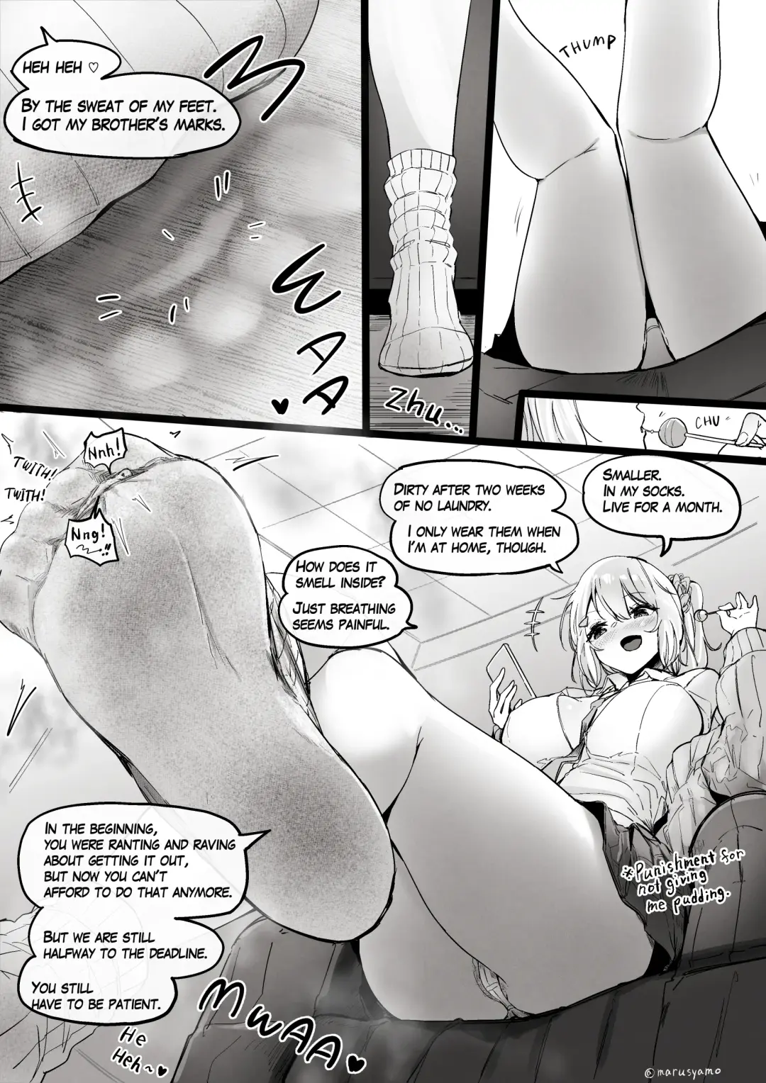 [Marushamo] A situation in which the shrunken older brother is forced to spend a month in a sock Fhentai - Page 1