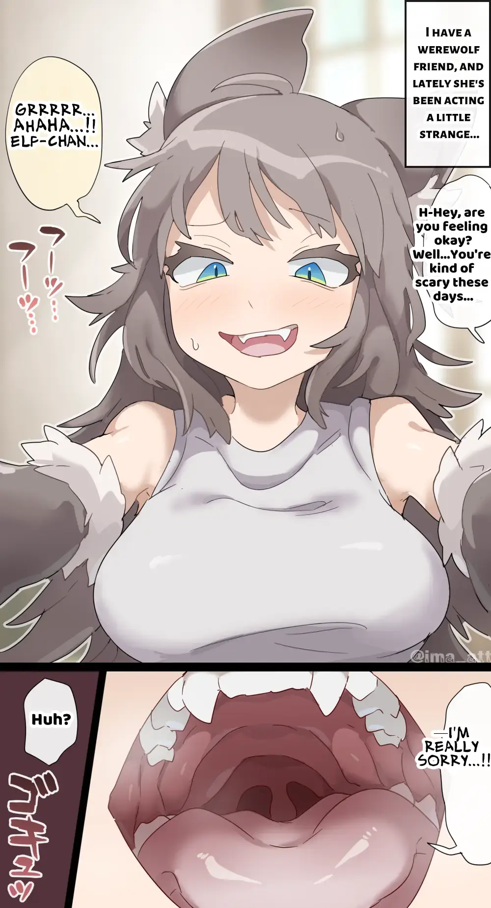[Ima Att] Wolf Woman SAME SIZE VORE Fhentai - Page 1
