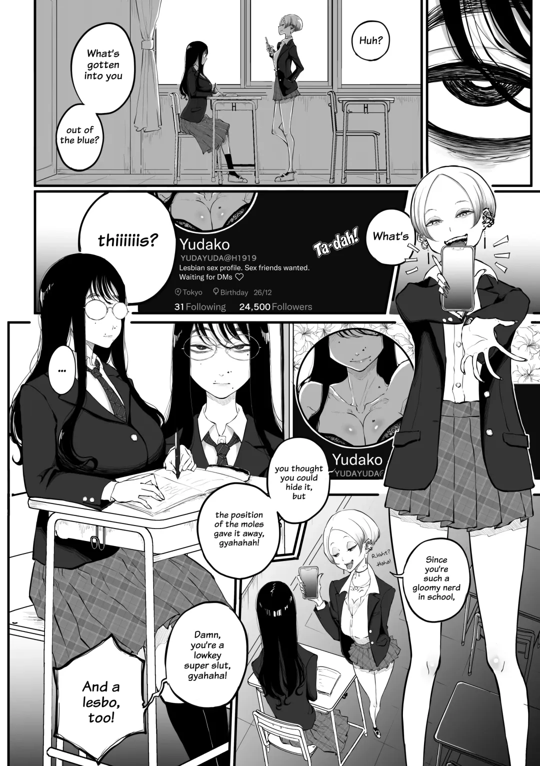 [Pandacorya] InCha no Uraaka o Mitsuketa Gal ga Baka ni Shite Karakau Hanashi | The Gyaru Who Mocked a Nerd After Discovering her Secret Account Fhentai - Page 2