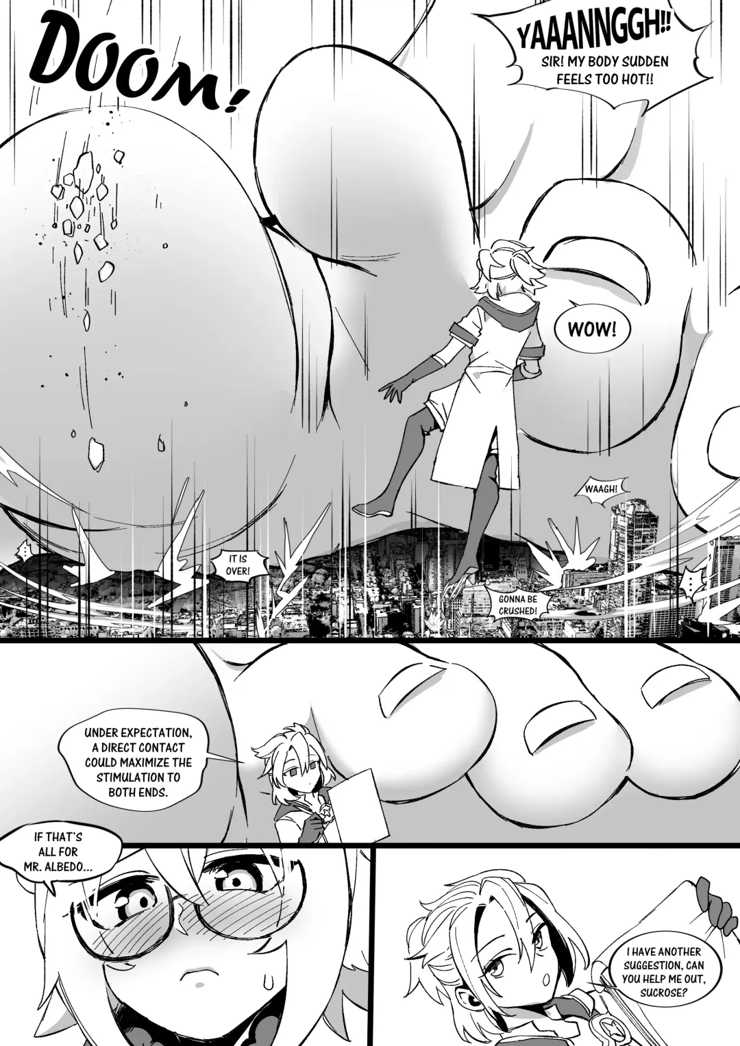[Kazan No You] Albedo & Sucrose's Isekai Observation Research Report Fhentai - Page 19