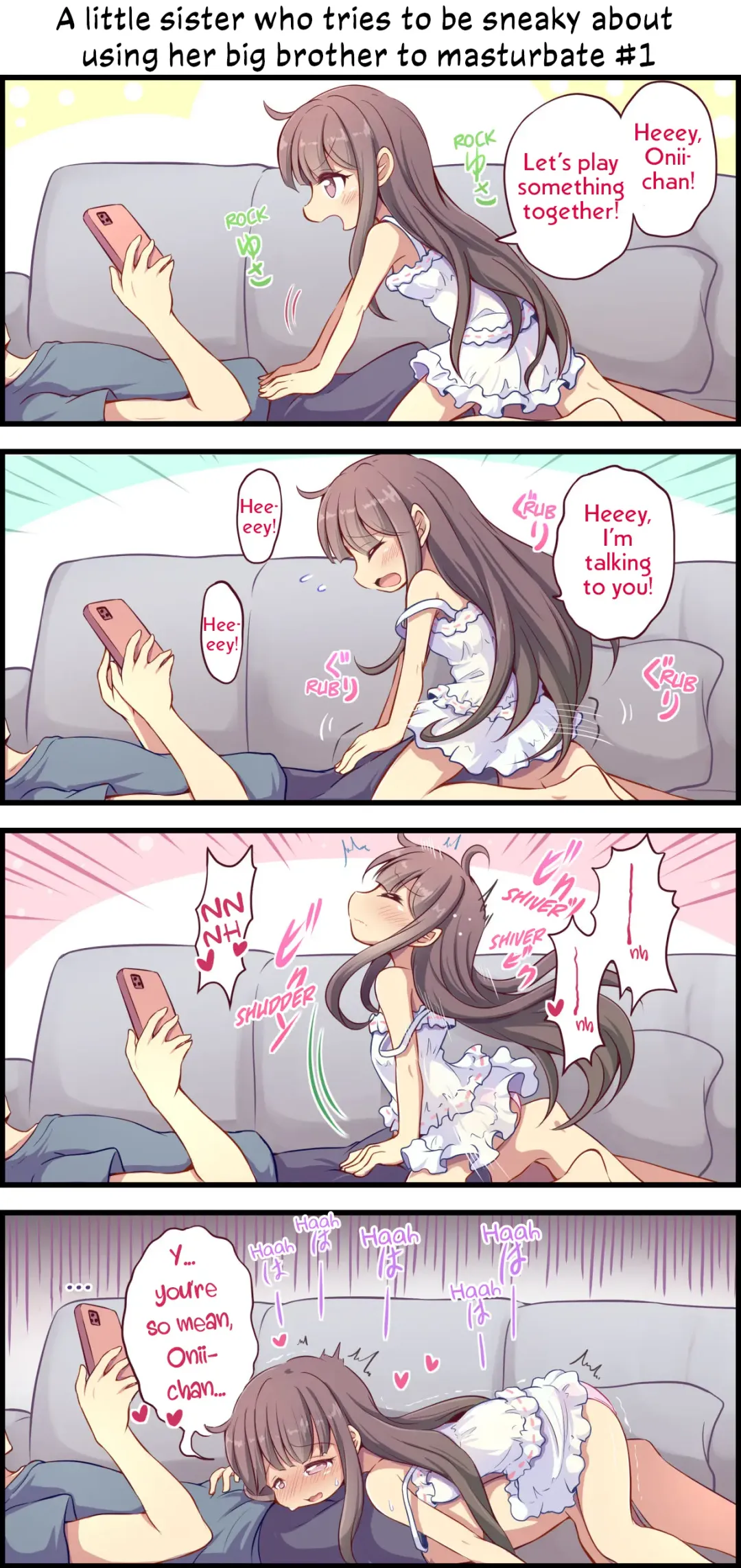 [Tomagiri] Barenai You Ni Nii De Onanii Suru Imouto-Chan | A Little Sister Who Tries to Be Sneaky About Using Her Big Brother to Masturbate Fhentai - Page 1