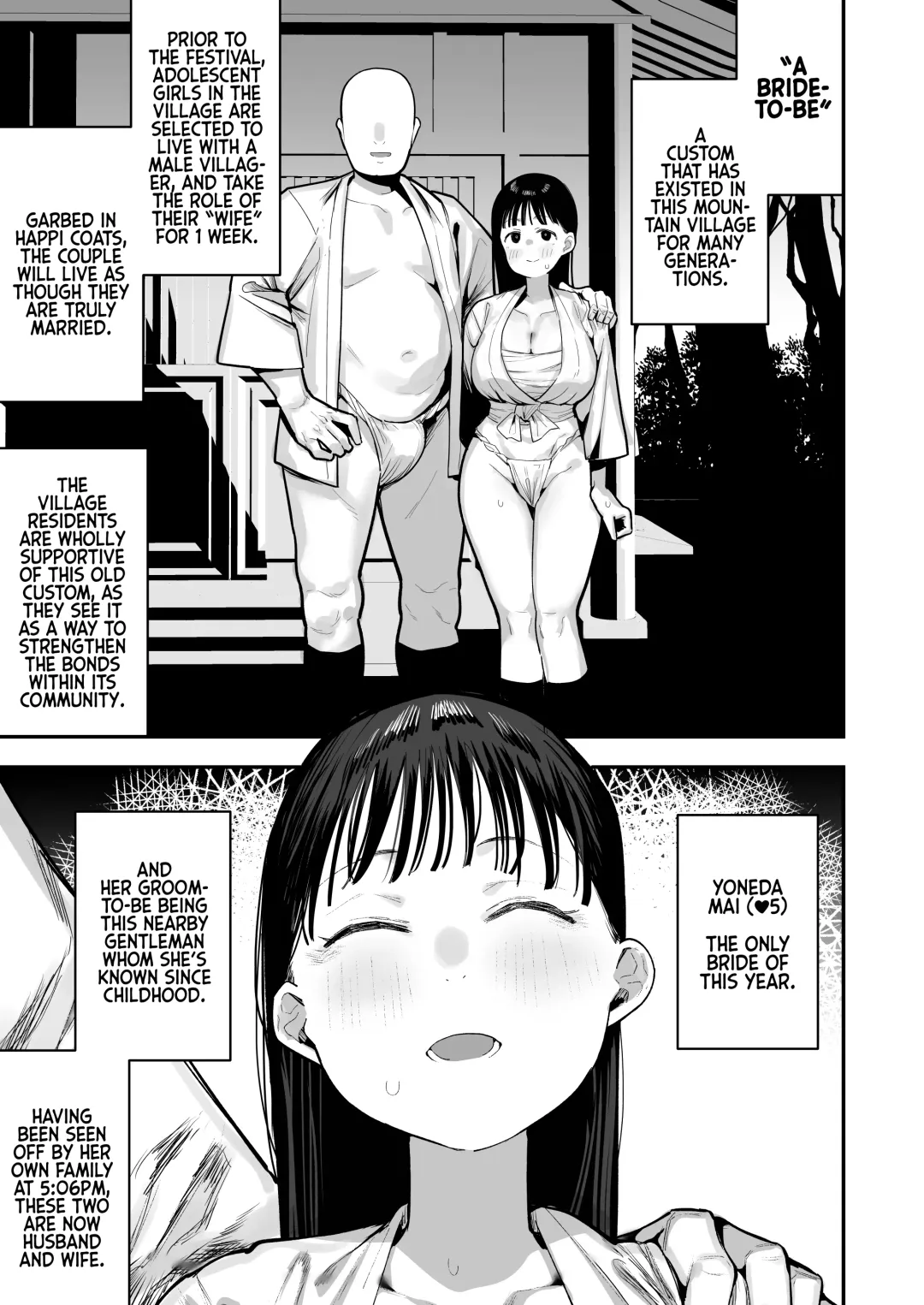 [Anon 2-okunen] "Oyome-san no Renshuu" ga Aru Mura de no Toaru Danjo no Kiroku | An Account of Newlyweds During Their Village Custom of "A Bride-To-Be" Fhentai - Page 2