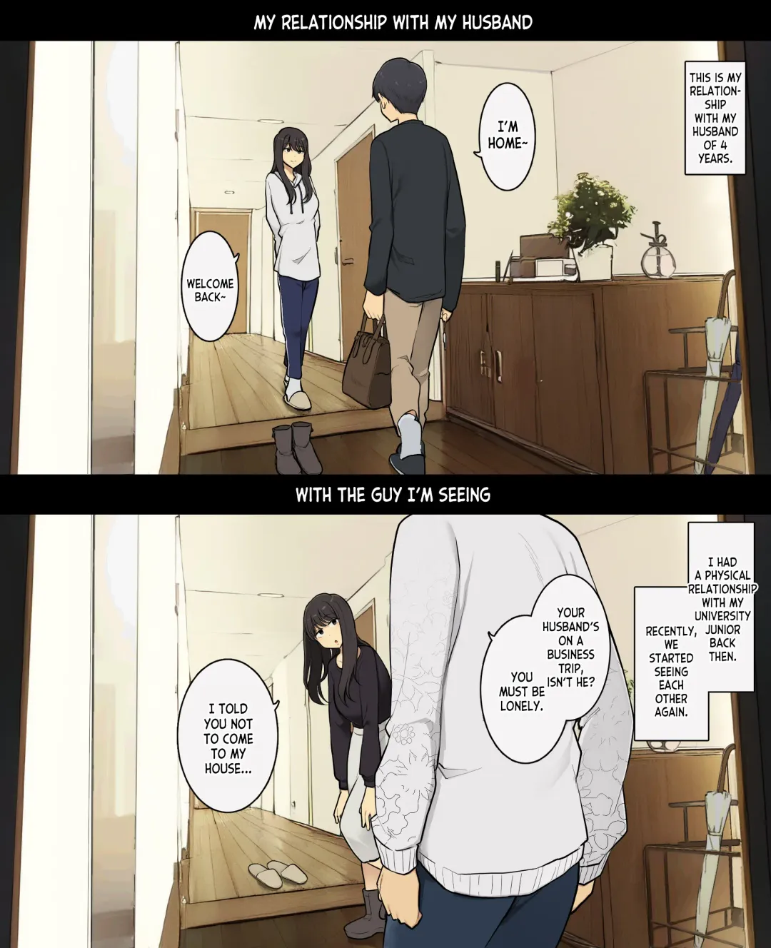 [Wakamatsu] Otto to no kankei, furin aite to no kankei Fhentai - Page 1