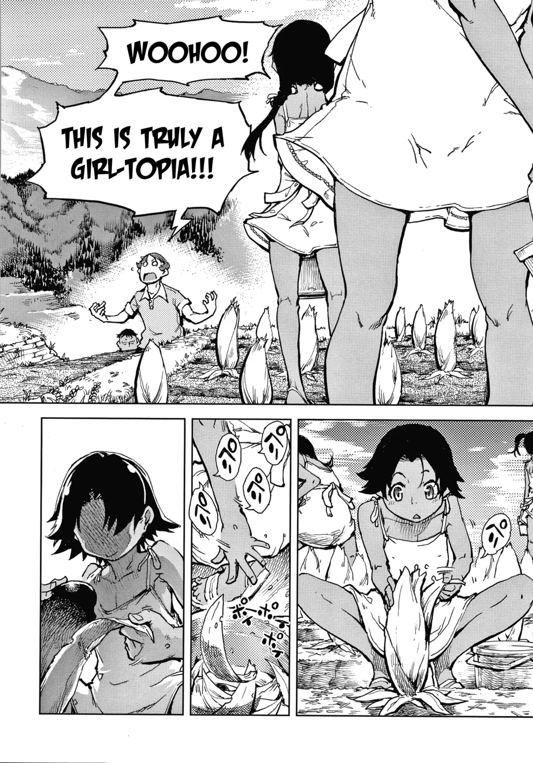 [Suzuki Kyoutarou] Tapioca Shuukaku wa Kasshoku Shochouzen Shoujo no Chitsunai de | Tapioca is harvested in the vagina of a little brown girl before her first period Fhentai - Page 7