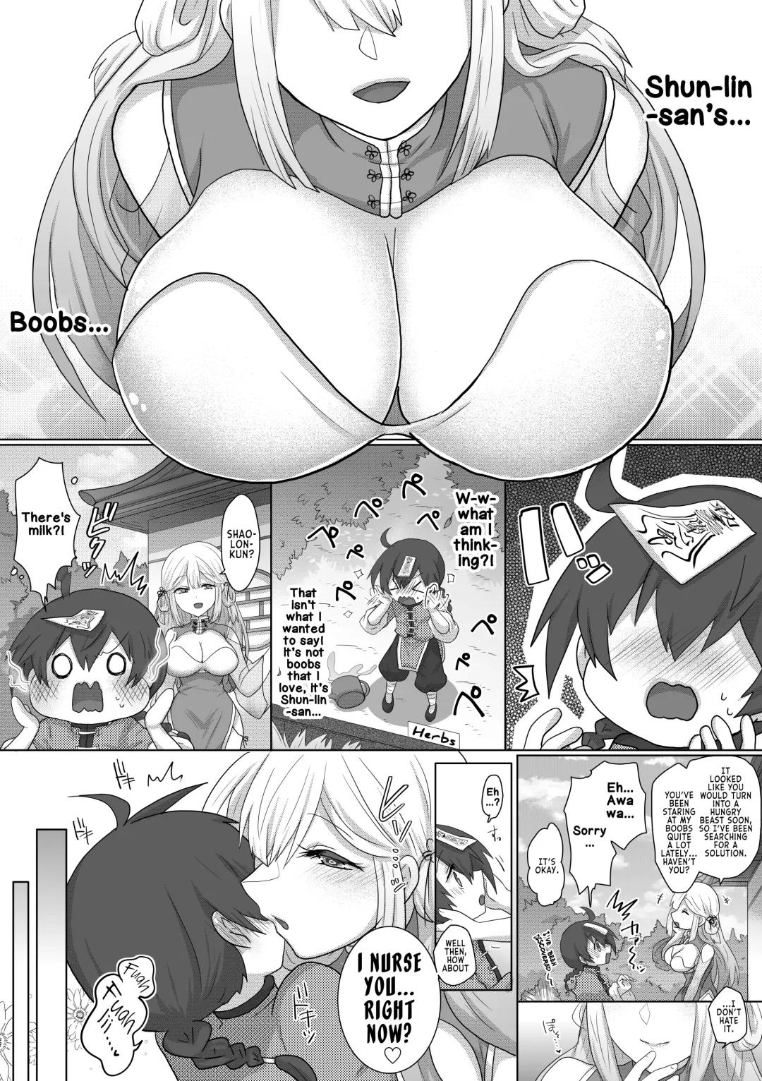 [Ashitaba Mofu] Kyuunyuu Kyonshii wa Kyou mo Doushi ni Ikasareru | The Taoist Monk Cumtinues to keep the Milk-sucking Jiangshi Alive Fhentai - Page 10