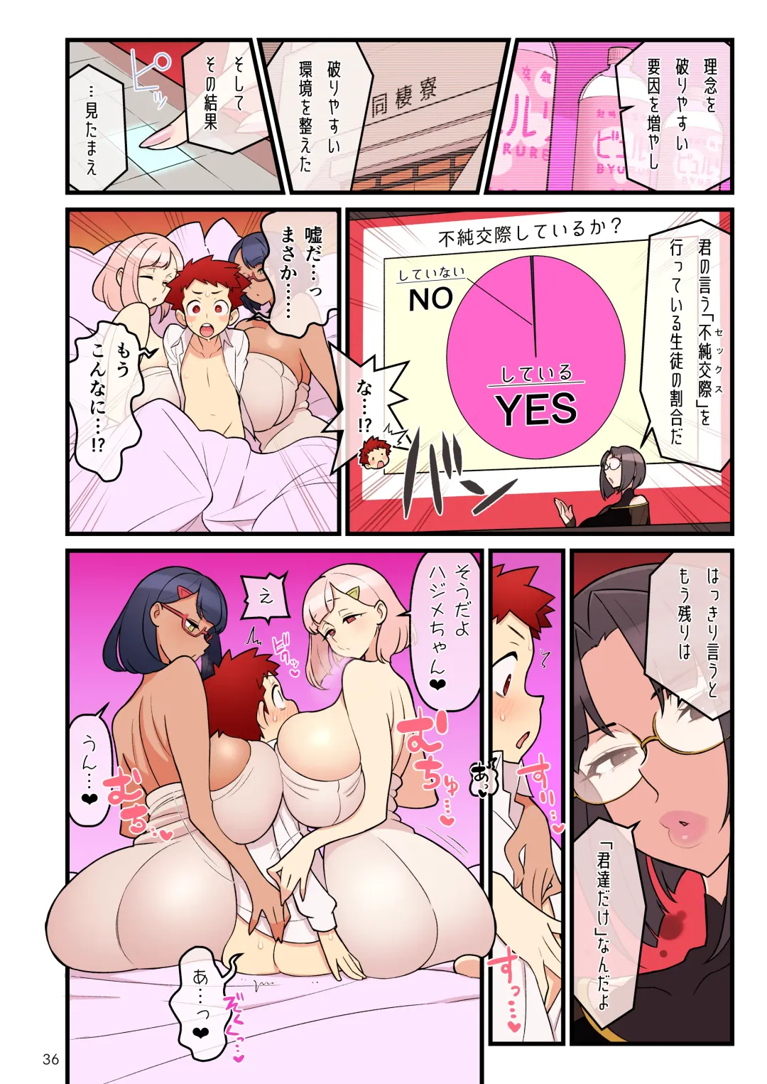 [Kakuzatou] Iinazuke Gakuen FILE03 "Minna de Misshitsu" Hen Fhentai - Page 36