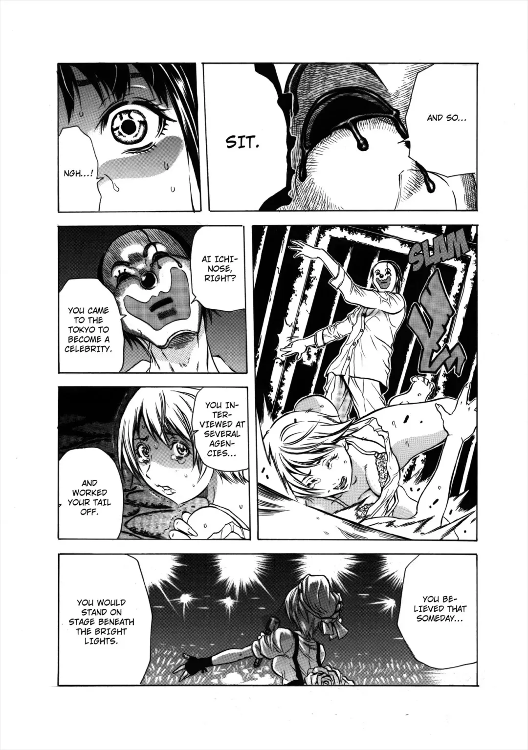 [Tachibana Naoki] Do Re Ni Shi Yo U Ka Na ~Kyousei Shuuyou! Kichiku Pierrot no Choukyou Kangoku | Eeny, Meeny, Miny, Misery! Fhentai - Page 14